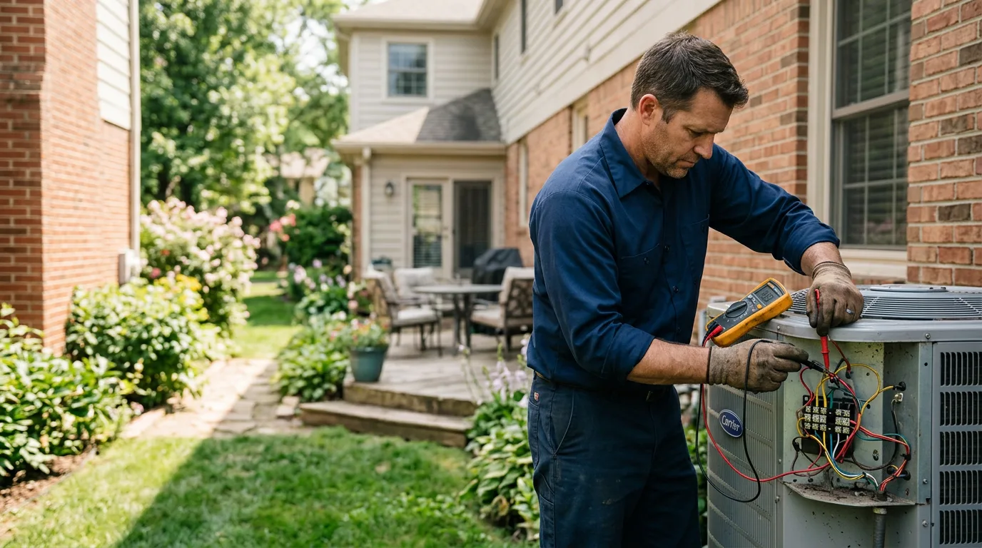 HVAC technician working near Evans, LA